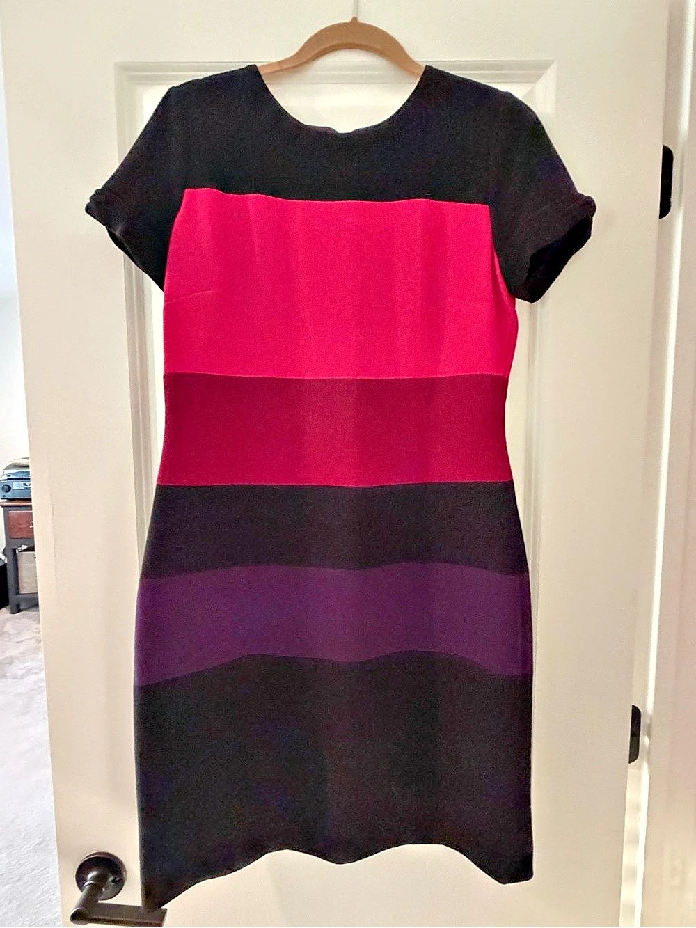 Karl Lagerfeld Color Block Midi Dress Size 6
